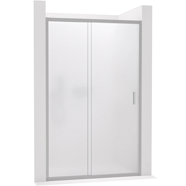 CERANO - Sprchové posuvné dvere Varone LINE Ľ/P - 6 mm - chróm, mliečne sklo - 90x195 CER-662032