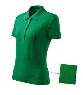 Bavlnené polo tričko stredne zelené 2XL