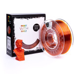 PET-G filament Orange glass 1,75 mm Print With Smile 1 kg