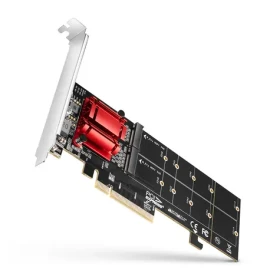 Axagon PCEM2- DC, PCIe x4 - M.2 NVMe M-key + SATA B-key slot adaptér, chladič, LP (PCEM2-ND)