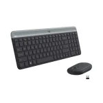 Logitech Slim Wireless Combo MK470 DE čierna / bezdrôtová sada klávesnice a myši / DE verzia (920-009188)