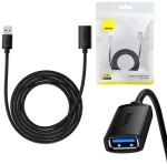 Baseus B00631103111-03 Predlžovací kábel USB 3.0 samec - samica 2 m čierna (B00631103111-03)