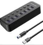 PremiumCord USB 3.2 Superspeed HUB 7-portový / Hub / USB 3.2 Gen 1 / 5 Gbps / vypínače portov (KU3HUB7A)
