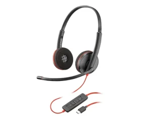 Poly Blackwire C3220 čierna / Náhlavná súprava / mikrofón / dve slúchadlá / USB-C (80S07AA)