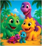 Wooden City Drevené puzzle Dinosaury