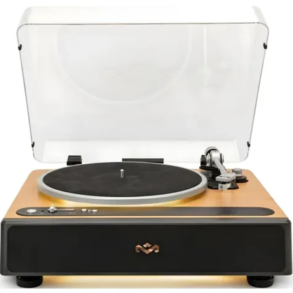 House of Marley Soul Rebel EM-JT401-SB čierno-hnedá / Gramofón / Bluetooth / remienkový pohon / 33/45 ot/min (EM-JT401-SB)