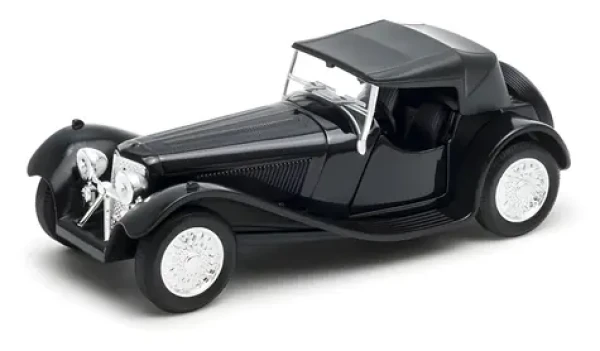 Welly Model auta SS Jaguar 100 so strechou strieborný