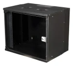 Equip ECO čierna / Nástenná skriňa / 19" / 9U / sklenené dvere / 540 x 400 mm (EWM-09-5440-B)