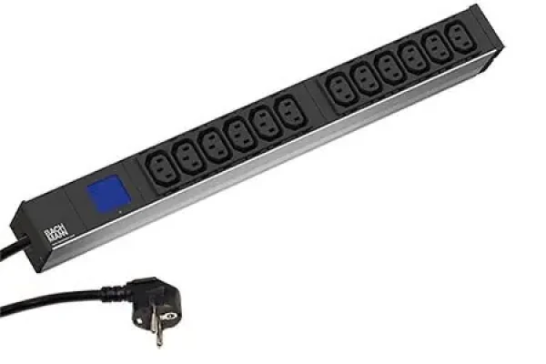 BACHMANN BN0500 / Napájací panel / 12x C13 / meranie po fázach / 2 m (800.2055)