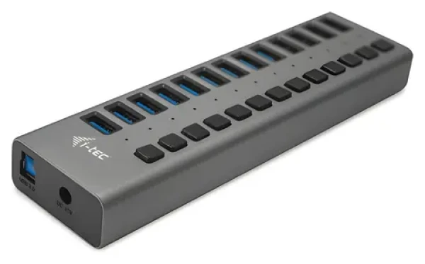 I-TEC USB Hub 13 Port / USB hub / napájací adaptér 60W / šedá (U3CHARGEHUB13UK)