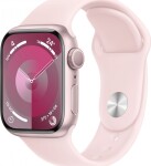 Apple Apple Watch Series 9 41mm Růžový hliník se světle růžovým sportovním řemínkem S/M