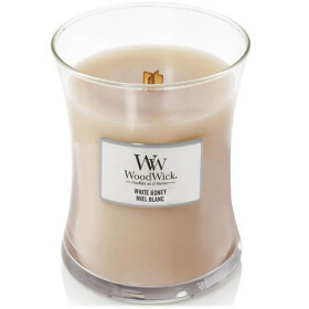 Woodwick White Honey 275g - váza stredná / doba horenia: až 65 h (5038581077833)