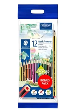 Staedtler Noris Colour / Pastelky / súprava 12 ks / šesťhranné / drevené / puzdro + guma (61 SET6)