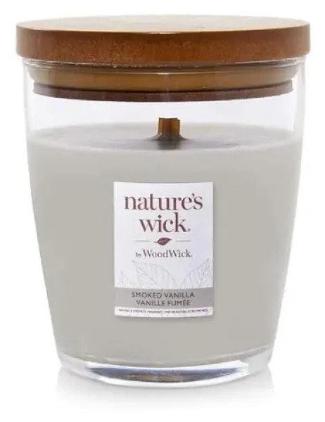 Woodwick Vonná sviečka Smoked Vanilla stredná / tumbler / doba horenia 65 hod