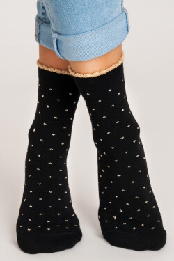 PONOŽKY BAW. KDK DOTS SB013 černá 39-42