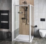 AQUALINE - AMICO sprchové dvere výklopné 1040-1220x1850, číre sklo G100