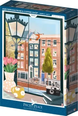 PIECES PEACE Puzzle Pohľad na Amsterdam z kaviarne