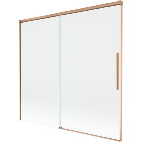 MEXEN/S - Rox vaňová zástena 2-krídlová posuvná 170 x 150, transparent, meď kartáčovaná 8C9-170-001-65-00