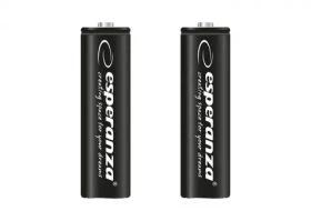 Esperanza Nabíjacia batéria AA čierna / 1.2V / 2600mAh / Ni-MH / 2 ks / v blistri (EZA105 - 5901299922545)