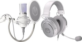 Endorfy Mikrofon Endorfy Solum Streaming Onyx White (EY1B005) + Słuchawki Viro Onyx White