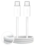Puro Fabrik biela / Dátový kábel USB-C - USB-C / 60 W / 3 m / opletený