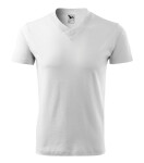 Tričko s výstrihom do V unisex biele L
