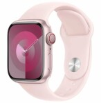 Apple Watch Series 9 GPS + Cellular, 41mm Koperta z aluminium w farbaze Ružovým z paskiem sportowy w farbaze jasnoRužovým - M/L