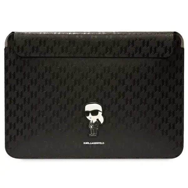 Karl Lagerfeld Saffiano Monogram Ikonik čierna / Púzdro pre notebook 14" (KLCS14SAKHPKK)