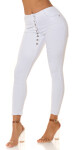 Sexy KouCla Low Crotch Jeans buttoned white