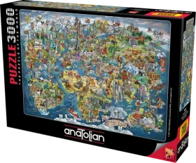 ANATOLIAN Puzzle Úžasná mapa sveta