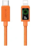 USAMS SJ774 oranžová / Dátový kábel / USB-C - Lightning / 1,2 m / 30W PD (SJ774USB02)