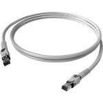 Easylan CP1OAMSMS0030 RJ45 sieťové káble, prepojovacie káble CAT 6A S/FTP 3.00 m sivá dvojžilový tienený, bez halogénov, samozhášavý 1 ks; CP1OAMSMS0030