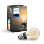 Philips Hue White Filament A60 DIM E27 7W / múdra LED žiarovka / 580 lm / 2100 k / IP20 / stmievateľná (929003051401)