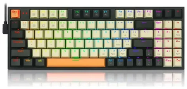 Redragon K636 Kitava Red čierna / Herná klávesnica / mechanická / spínače red / USB / US (K636CLO-RGB)