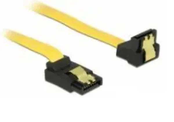 DeLock SATA 6 Gb/s žltá / Kábel SATA / lomený nahor - lomený nadol / 30 cm (82820)