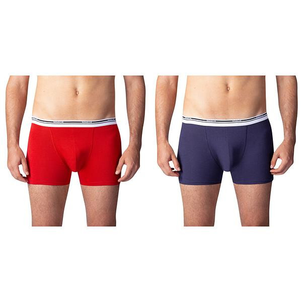 Dvojité balenie bavlnených boxeriek BOXER COLOURS 2x - BELLINDA - červená XL