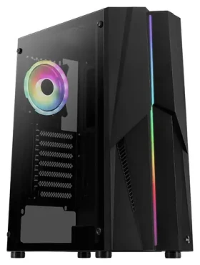 AeroCool Mecha v2 čierna / PC skriňa / Midi Tower / ATX / micro-ATX / mini-ITX / 1x ARGB / tvrdené sklo / 2x USB 2.0 (ACCM-PV28113.11)