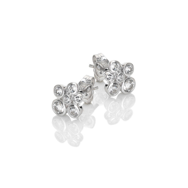 Hot Diamonds Očarujúce strieborné náušnice s diamantom a topazy Tender DE836
