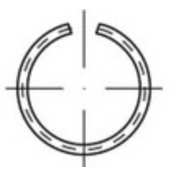 TOOLCRAFT TO-5435400 rozperný poistný krúžok 8 mm DIN 7993 pružinová ocel 500 ks; TO-5435400