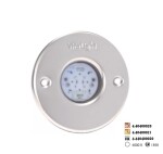 LED Svetlo Hugo Lahme denná biela 6000 K; 24 V; 4 LED, Ø 110 mm, červený bronz, pre fóliové, a betónové bazény