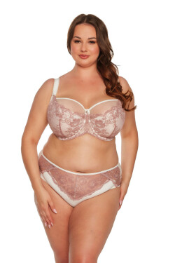 RANITA GFP 1244 Dámske nohavičky Powder Pink with Ecru - Gaia 2XL růžová/smetana