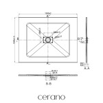 CERANO - Sprchová vanička obdélníková FlexiCut - SMC/minerální kompozit - upravitelná - bílá matná - 130x100x3 CER-666100