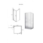 BESCO - Štvorcový sprchovací kút VIVA 195C - Rozmer A - 90, Smer zatváranie - Pravé (DX) BCVIV90CTVEP