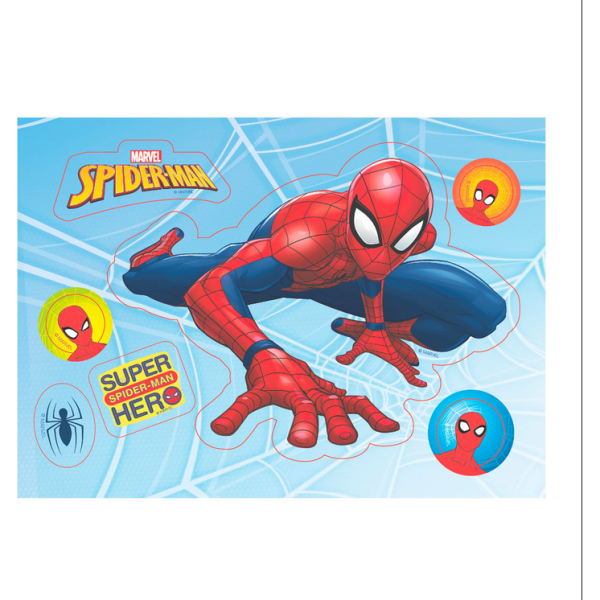 Jedlý papier na tortu Spider-Man, 21 × 14,8 cm - Dekora