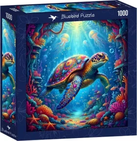 BlueBird Štvorcové puzzle Morská korytnačka