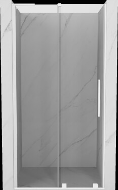 MEXEN/S - Velar L posuvné sprchové dvere 120, transparent, biela 871-120-003-01-20
