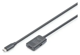 Digitus USB-C čierna / Predlžovací kábel / Aktívny / USB 3.2 Gen2 10 Gbps / 5 m (DA-73112)