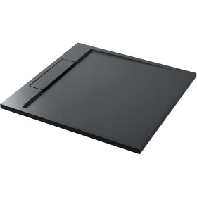 CERANO - Sprchová vanička štvorcová Loro - liaty mramor - tmavo šedá - 90x90x3,5 CER-8050BD80370