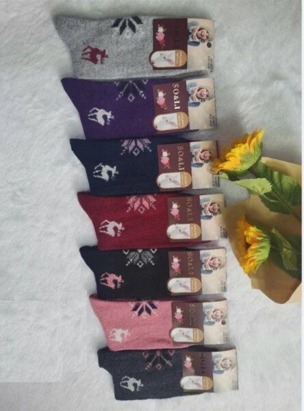 WiK SO&LI 002 dámske angorské ponožky 015 35-42 černá 39-42