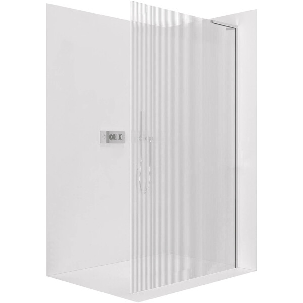 CERANO - Sprchová zástena Walk-in Onyx L-pravá vzpera - 8 mm - chróm, ryhované sklo - 160x200 CER-8050BD1062
